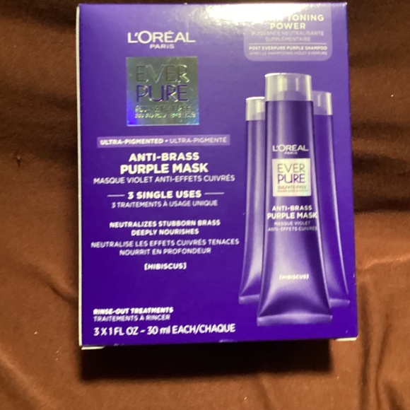 L'Oreal Ever Pure Anti-Brass Purple Mask Extra Pure Toning Rinse Out Treatments - Picture 3 of 10